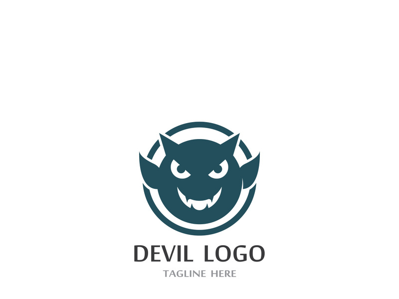 Devil logo design with a modern concept.