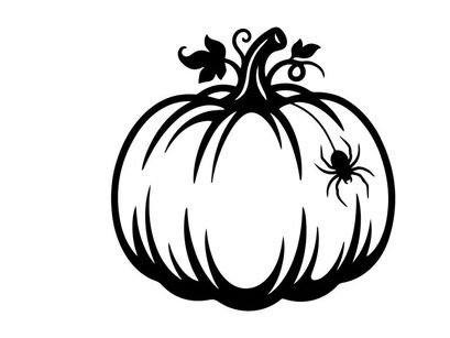 Stylized Pumpkin Illustration for Fall and Halloween Designs