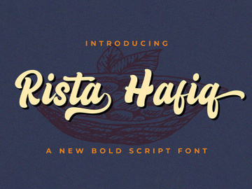 Rizta Hafiq - Retro Bold Script Font preview picture