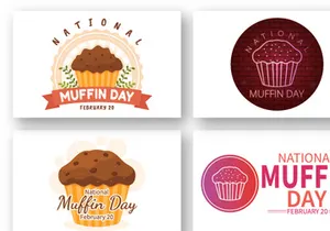 12 National Muffin Day Illustration