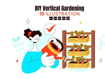 10 DIY Vertical Gardening Illustration preview picture