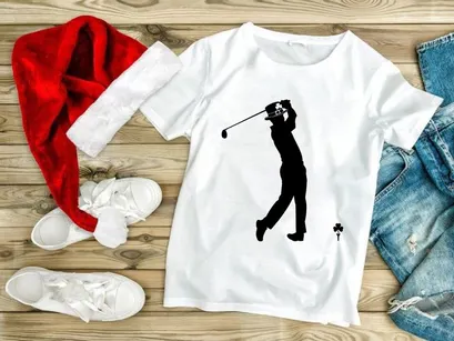 Golfer Lephrechaun Silhouette