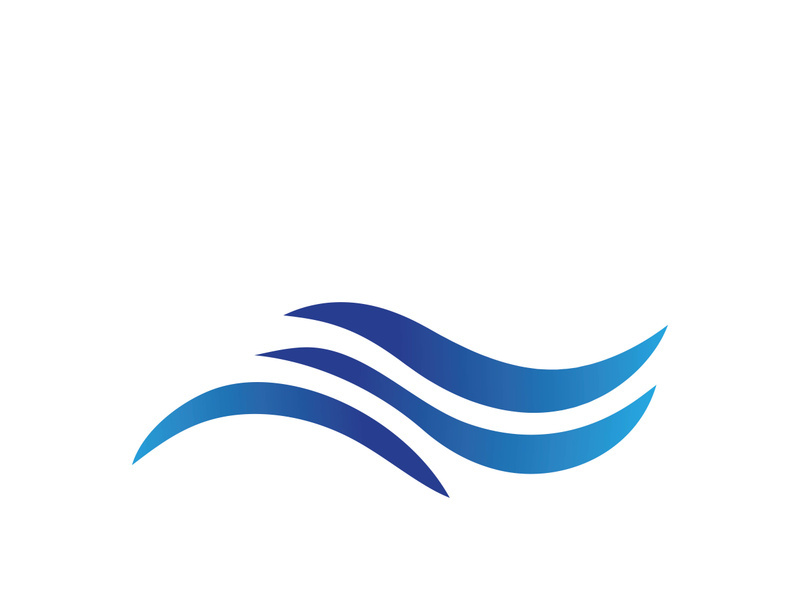 Wave beach vector illustration design logo