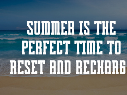 Summer Sticker - Condensed Slab Serif