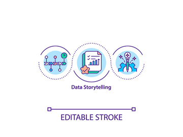 Data storytelling concept icon preview picture