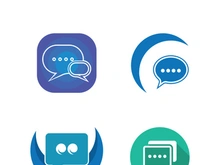 Speech bubble icon logo template vector illustration