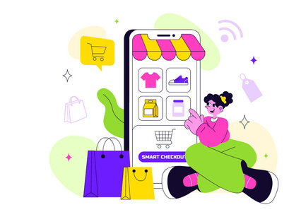 10 Smart Retail Store Illustration