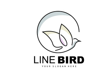Bird Logo, Vector Hummingbird, Simple Simple line Style Design, Bird Wings Icon Product Brand preview picture