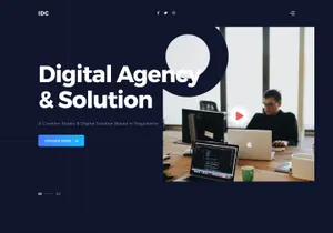 Creative Agency Landing Page DARK VERSION