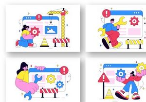 10 Website Maintenance Illustration