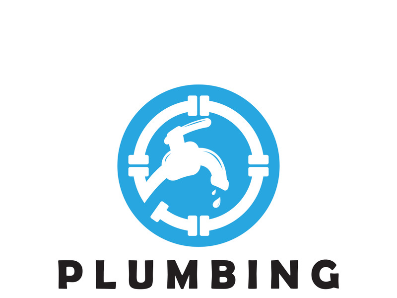 Plumbing logo vector design template. water pipe logo design.Leaking water logotype,Design Concept, Creative Symbol, Icon