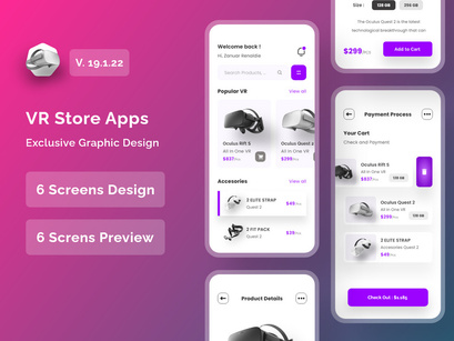 VR Store Mobile App UI Kits