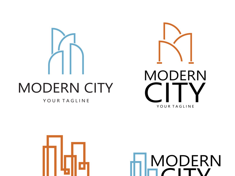 modern city, advanced city logo, environmentally friendly, advanced technology, future buildings