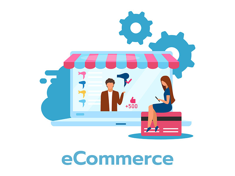 E-commerce flat vector illustration