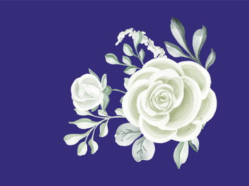 Vector Flower Watercolor Illustration preview picture