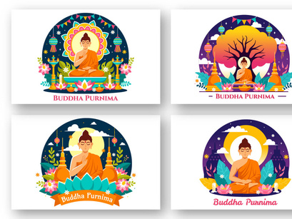 9 Buddha Purnima Illustration