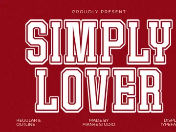 Simply Lover - Display Font preview picture