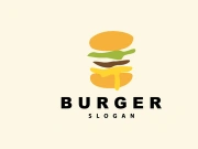 Burger Logo, Fast Food Design