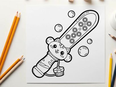 Cute teddy bear holding toothbrush vector illustration