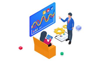 Isometric teamwork landing page illustration concept