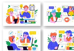 10 Remote Job Interview Illustration