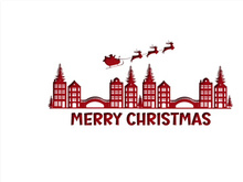 Christmas layer cut village house