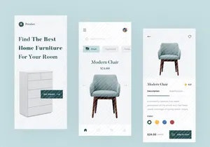 Perabot - UI Kit de Aplicativo de Marketplace de Móveis
