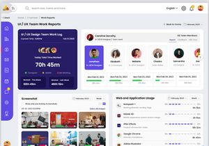 Admin Teams Work Reports Tracking Web UI Template