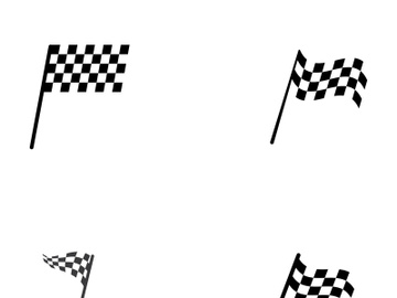 Creative and modern racing flag logo design. preview picture