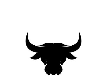 Retro vintage bull head horns logo design. preview picture