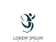 People active abstract logo business and healthy design vector template