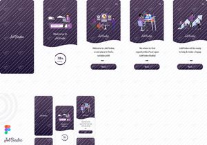 JobFindee - Part 1 (On Boarding Screens Design)