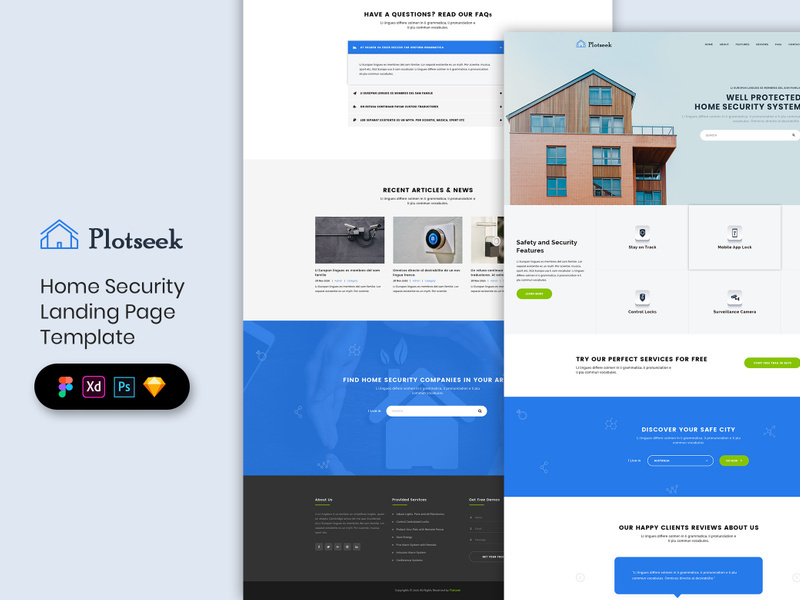 Home Security Landing Page Template