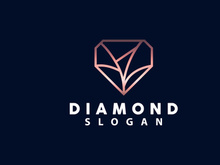 Gemstone Jewelry Logo, Design Vector Template