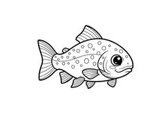 Cute cartoon trout fish swimming vector illustration