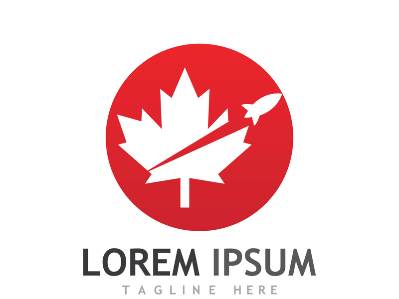 Canadian maple leaf logo design with a creative idea.