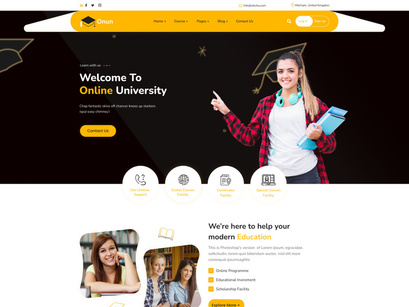 E-Learning Education Landing Page Template Design
