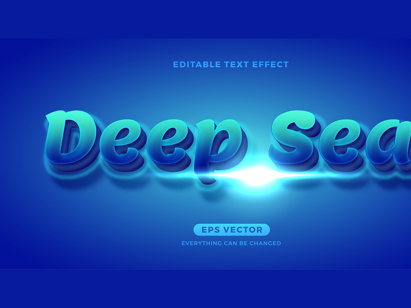 Deep Sea New Normal editable text effect vector template