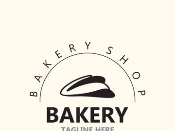 Bread Vintage style Logo Design Vector, label product Bake shop Homemade template preview picture