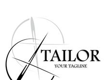 tailor logo icon illustration template combination of buttons for clothes, thread and sewing machine, for clothing product design, convection companies, fashion in vector form