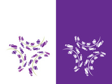 Fresh lavender flower logo vector flat design