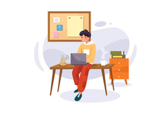 Online Course Illustration