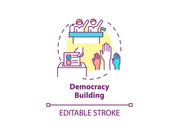 Democracy building concept icon preview picture