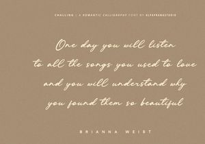 Challing - Romantic Calligraphy Font