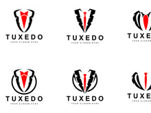 Tuxedo logo, Suit And Tie Vector
