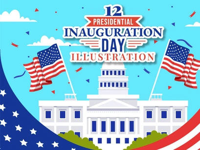 12 USA Presidential Inauguration Day Illustration