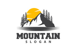 Mountain Logo, Nature Landscape Vector