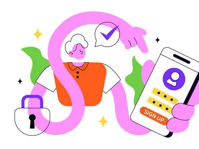 6 Create Account Vector Illustration