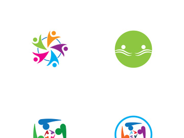 people community logo design with creative idea. preview picture