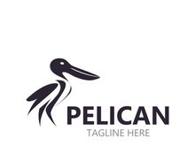 Pelican bird silhoutte vintage logo vector illustration template icon graphic design